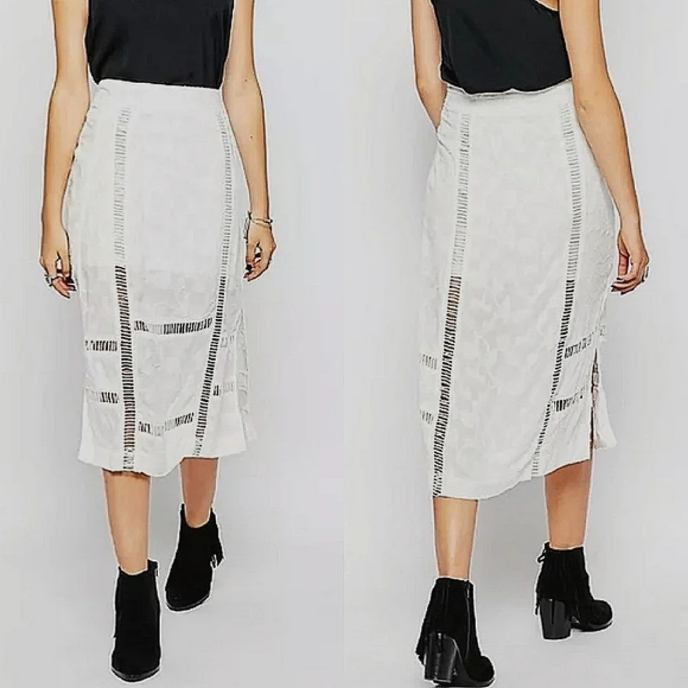 NWT🦋 Free People Love will Save You Midi Skirt, Size 10 - Picture 2 of 12